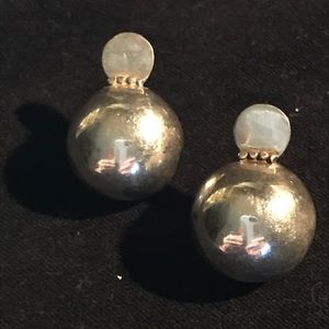 Sterling Silver MMA Unique Ball Earrings